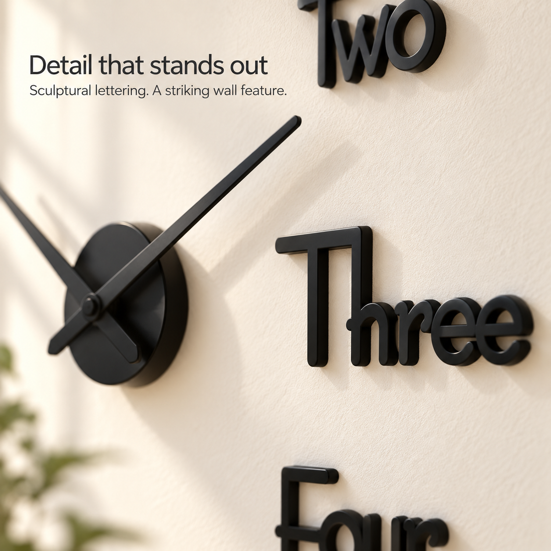 Calligrap Large Wooden DIY Wall Clock with 12-Inch Hands