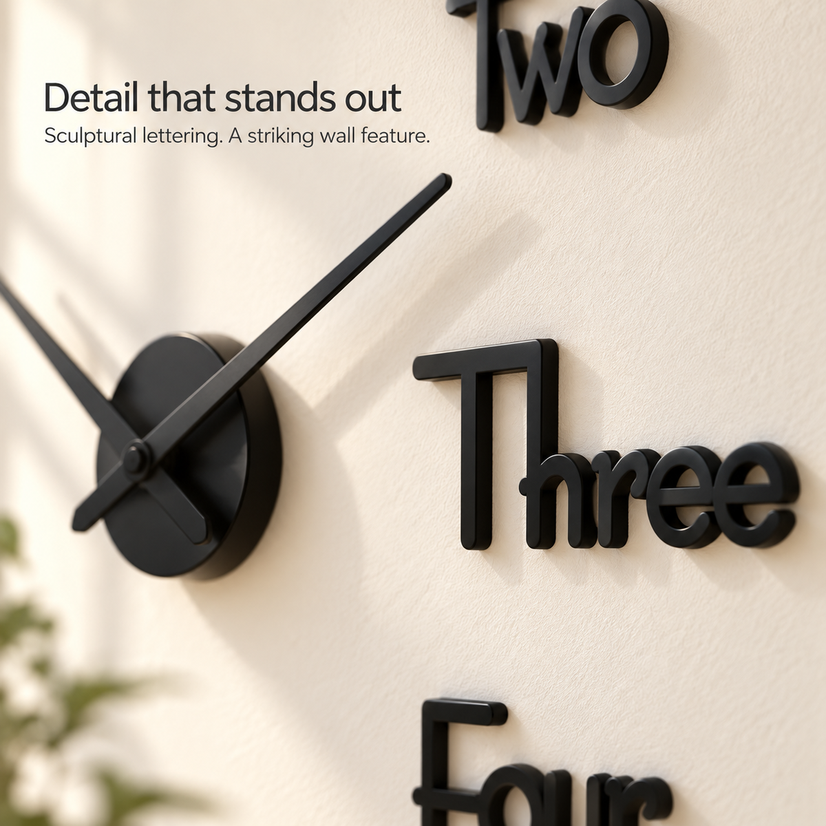 Calligrap Large Wooden DIY Wall Clock with 12-Inch Hands