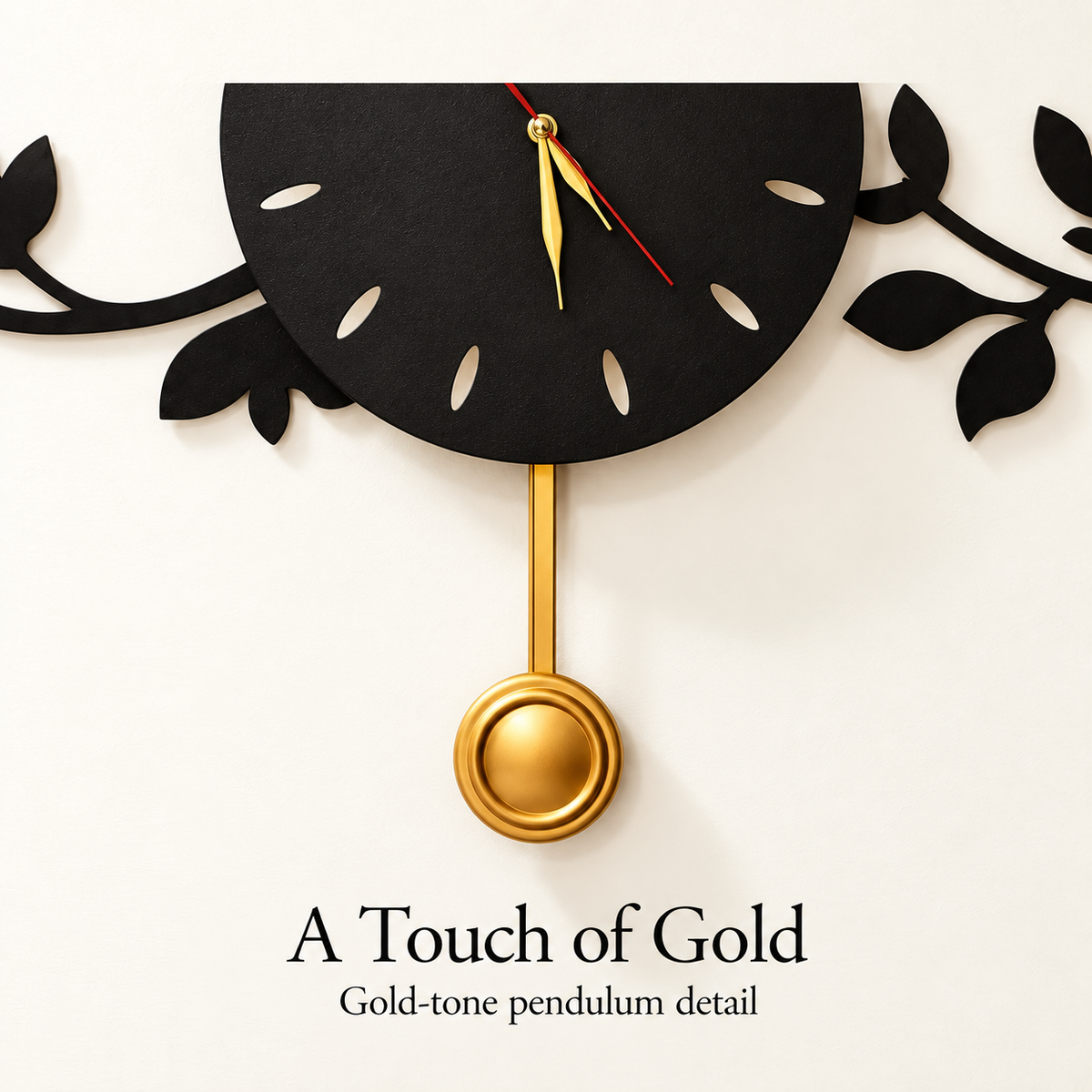 Calligrap Birds on Branches Pendulum Wall Clock